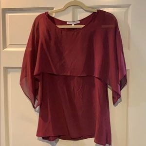 NWT burgundy top by Falcon & Bloom